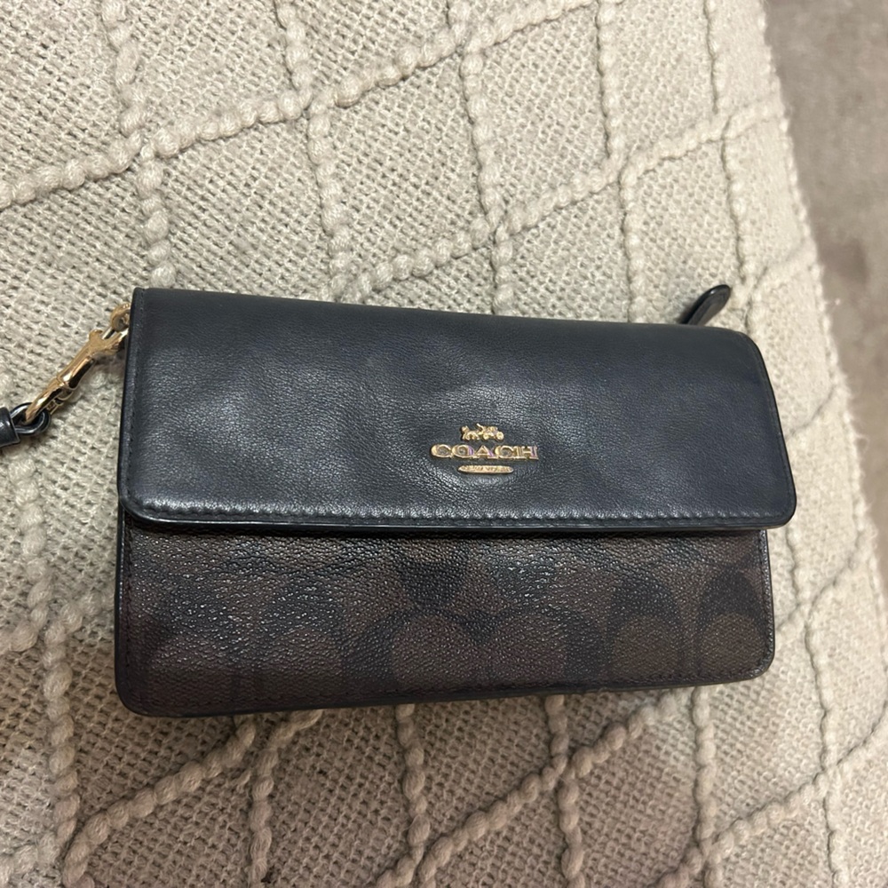Coach double sided wristlet